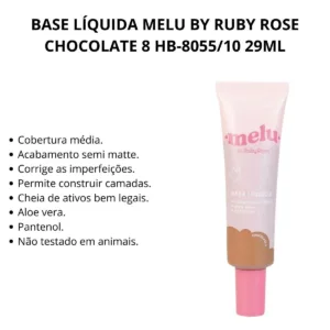 Ruby Rose Melu Base Líquida Chocolate 8 Texto