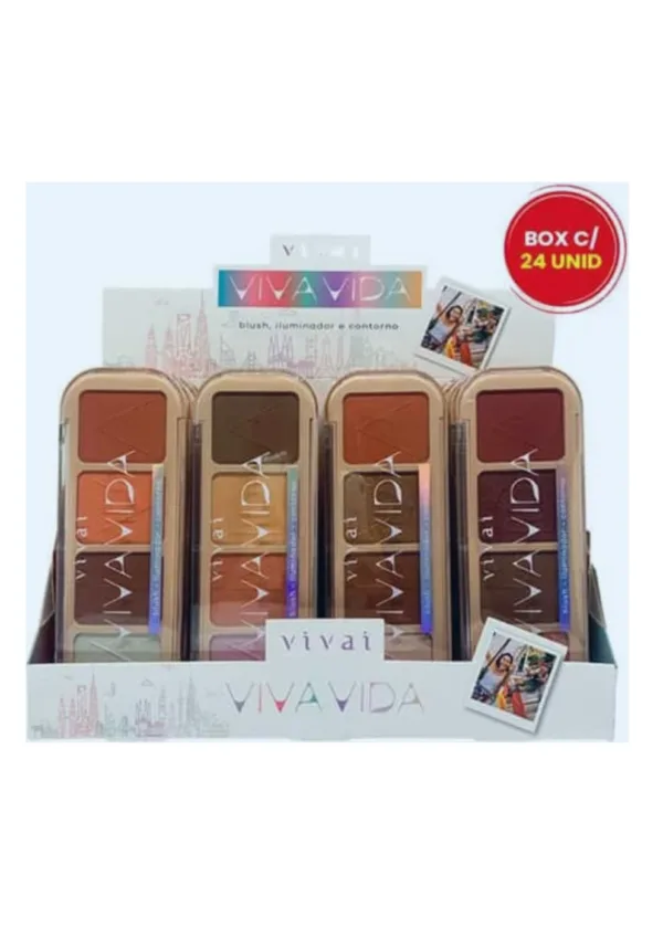 Set Vivai Viva a Vida Blush Iluminador Contorno