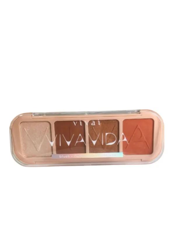 Vivai Viva a Vida Blush Iluminador Contorno Cor 3